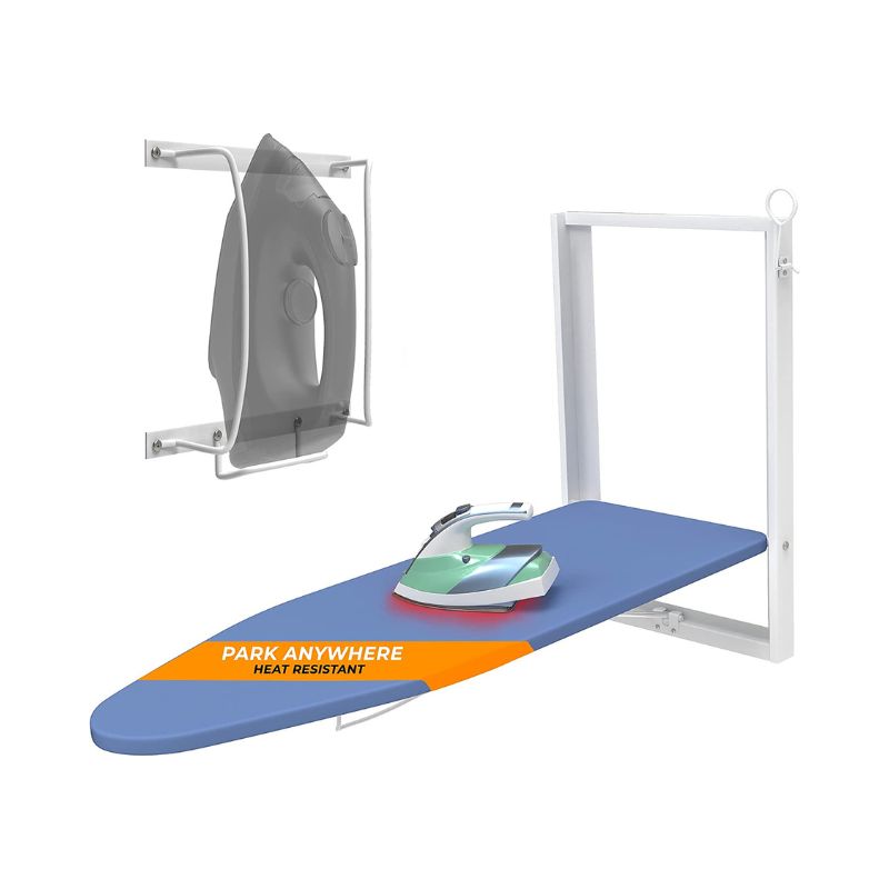 Xabitat Wall Mounted Ironing Board with Iron Holder