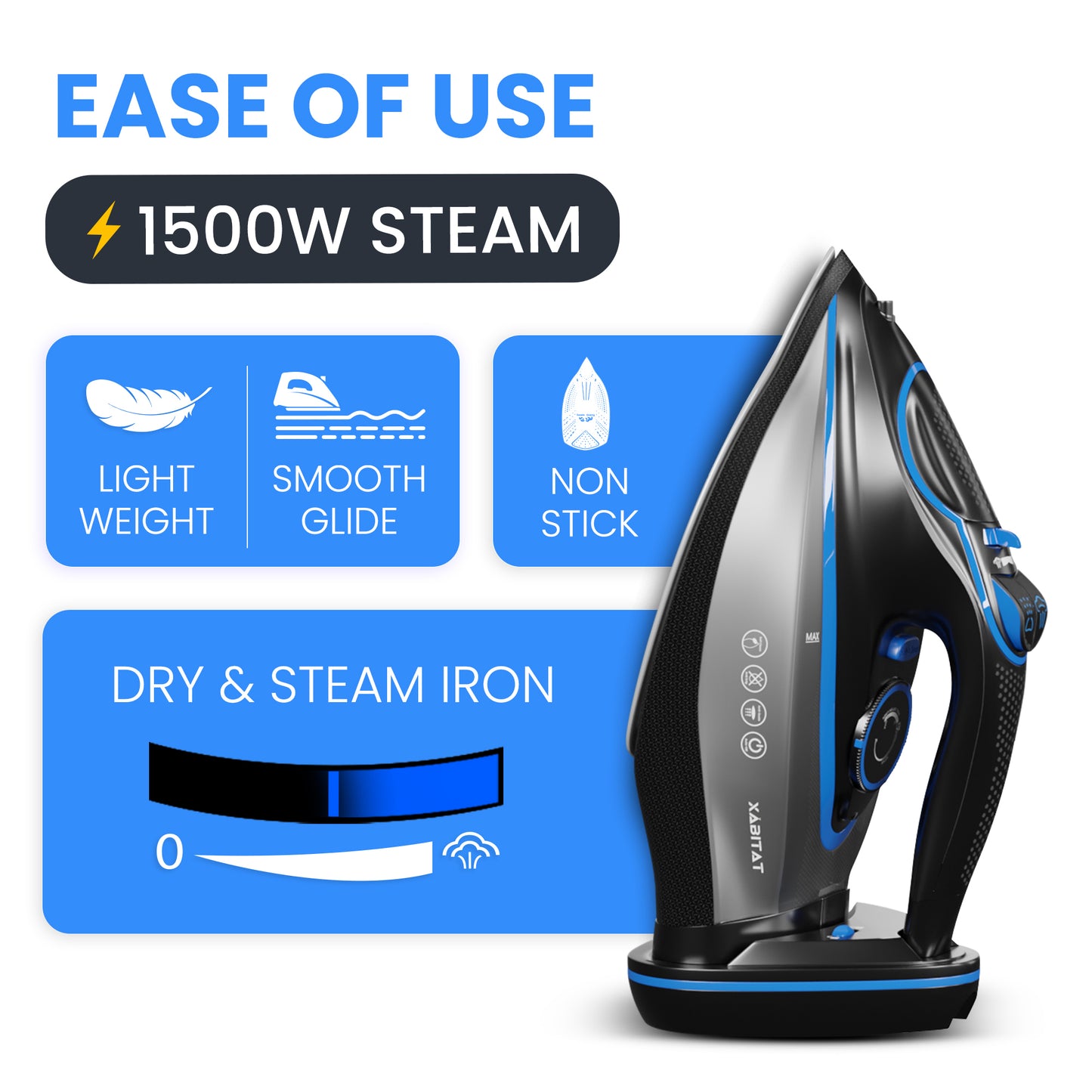 Xabitat Luxury Cordless Iron | 1500W Steam Iron