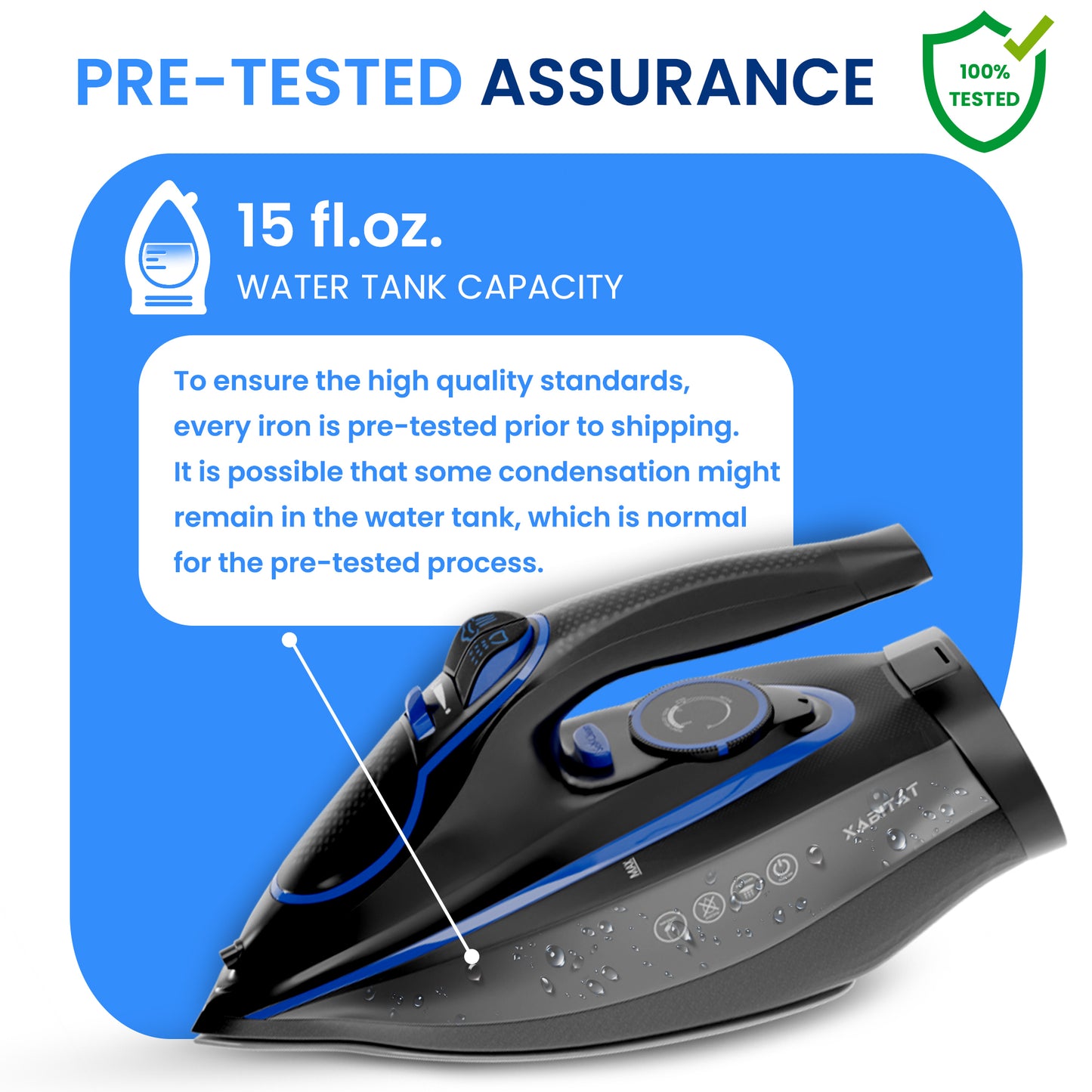 Xabitat Luxury Cordless Iron | 1500W Steam Iron