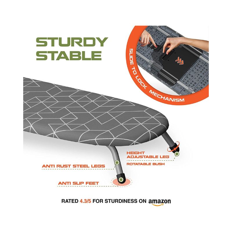XABITAT Foldable, Space-Saving, Compact Table-Top Ironing Board (Without Iron Holder)