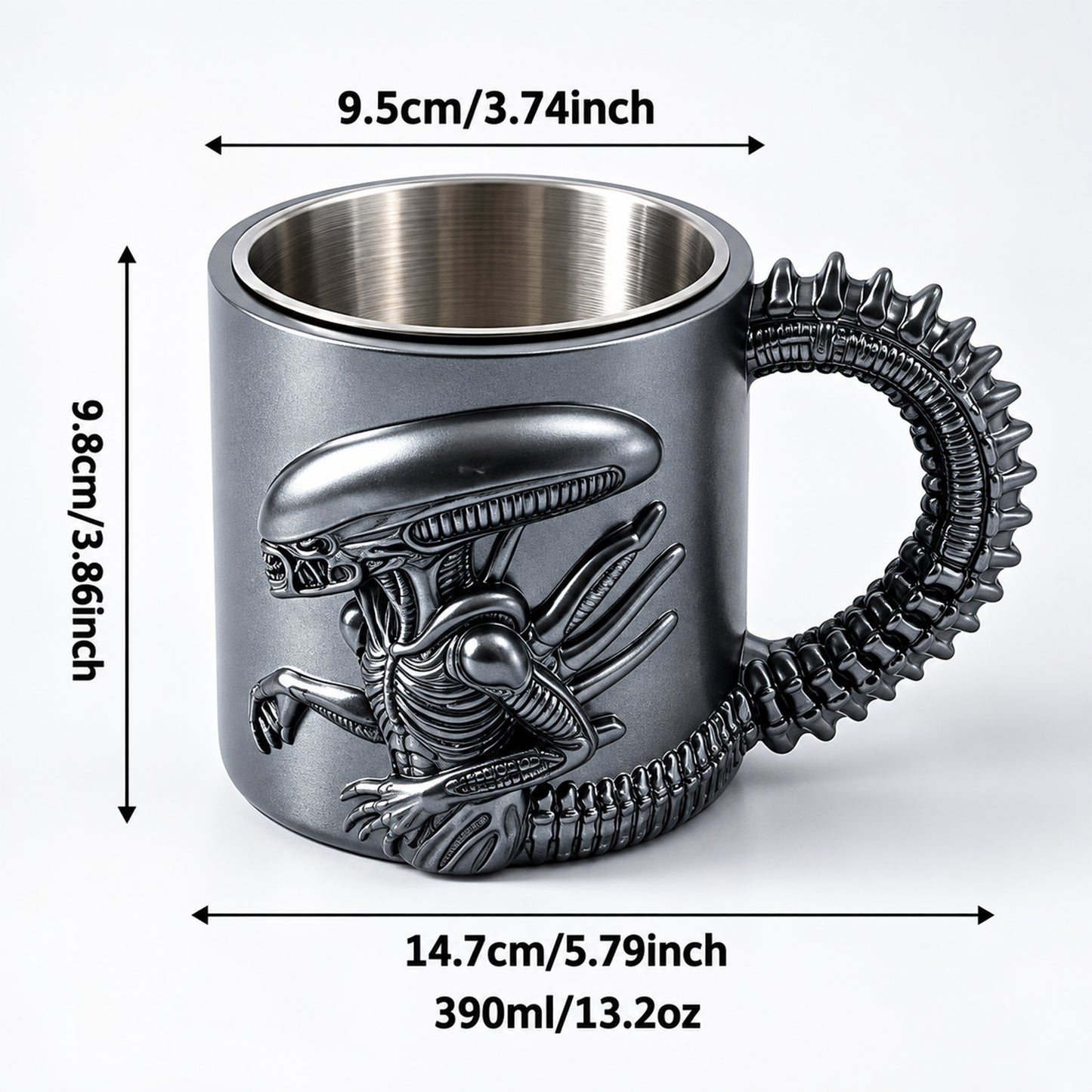 1 Alien-Themed Mug, Stainless Steel Family, Pirate-Themed Round Striped Pattern, Ideal for Halloween/Christmas/Easter/Thanksgiving/Father'S Day, Perfect Birthday Gift for Boyfriend