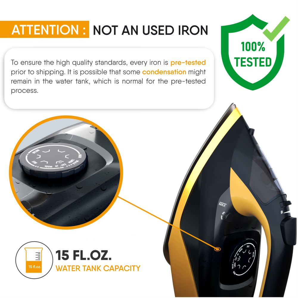 Xabitat Luxury Cordless Iron | 1500W Steam Iron